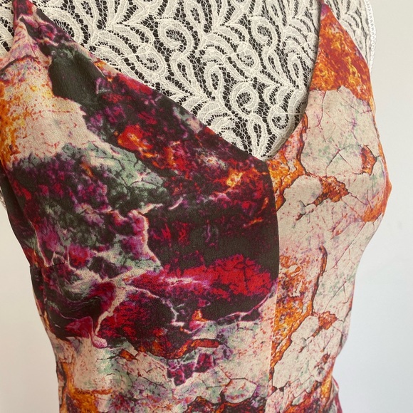 Halter top strappy full length summer dress with vibrant pattern - Picture 4 of 4